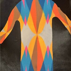 Colorful Geometric Pattern Dress